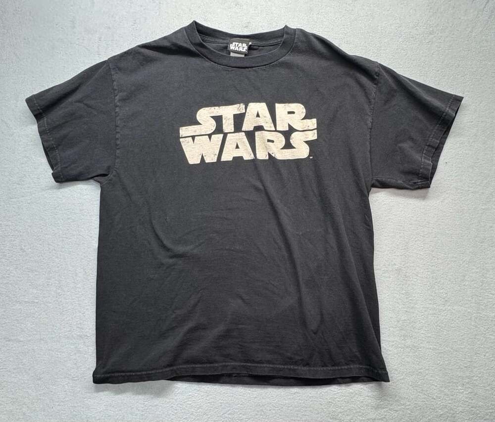 Star Wars Graphic T-Shirt Black 100% Cotton Men's Size see details for size